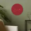 Minimalistisch - Lijnillustratie - Rood Akoestische PET Vilt - Rond klein -sfeer2