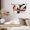 Roze - Abstract - Aesthetic - Modern - Vormen Wandkleed katoen klein -sfeer1