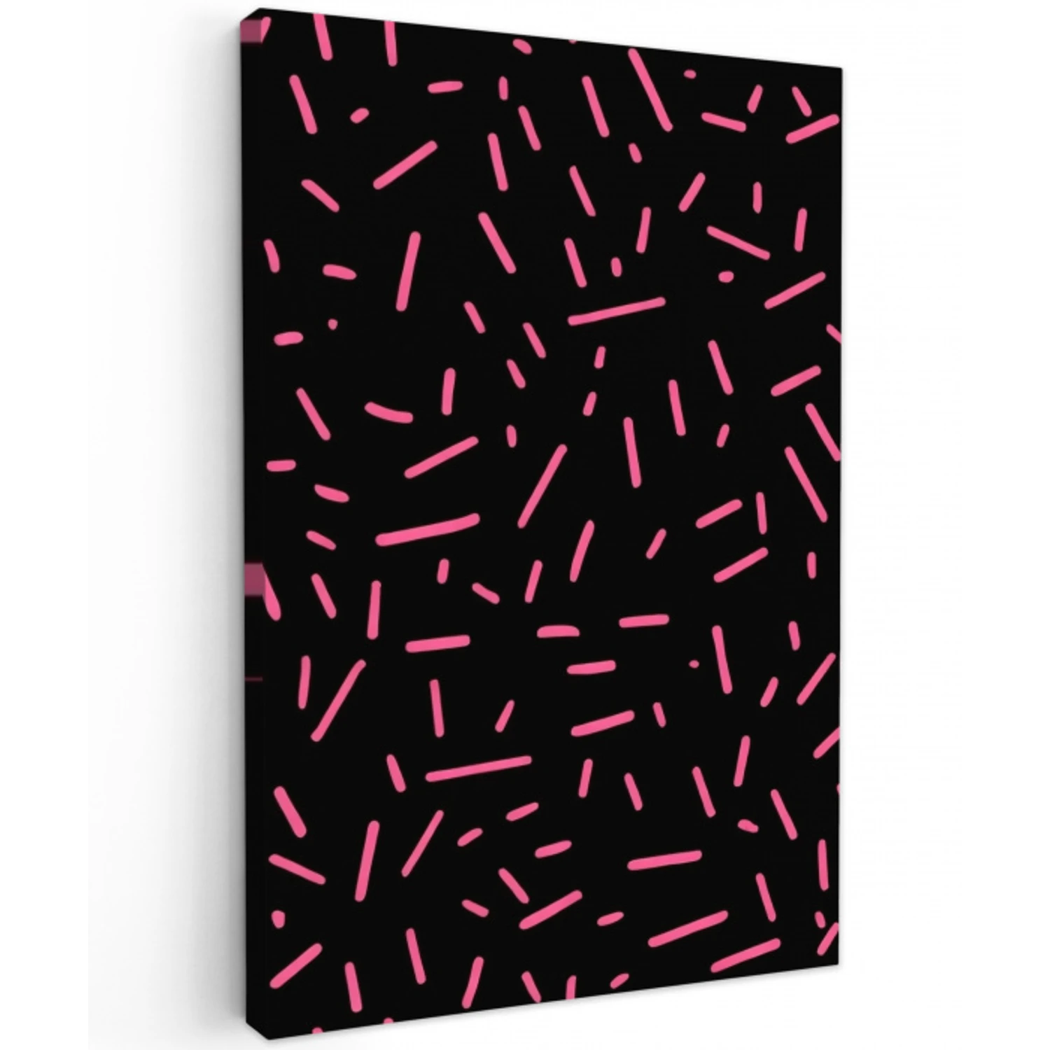 Gaming - Streepjes - Roze - Abstract Tuinposter op houten frame 2 cm dik middel -3d