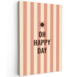 Quote - Zomer - Strepen Tuinposter op houten frame 2 cm dik klein -3d