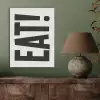 Decoratie - Eten - Zwart - Wit PET vilt klein -sfeer2