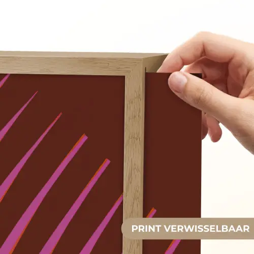 Lijnen - Rood - Beweging Light Box met batterij (Wandlamp) middel -USP_websiteprintNL