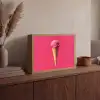 Schepijs - Roze - Hoorntje Light Box met batterij (Wandlamp) middel -sfeer2