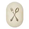 Beige - Vintage - Bestek Wandcirkel Ovaal Glas middel -3d