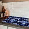 Vissen - Bloemen - Blauw Inductie beschermer vinyl 3mm klein 276 -sfeer3