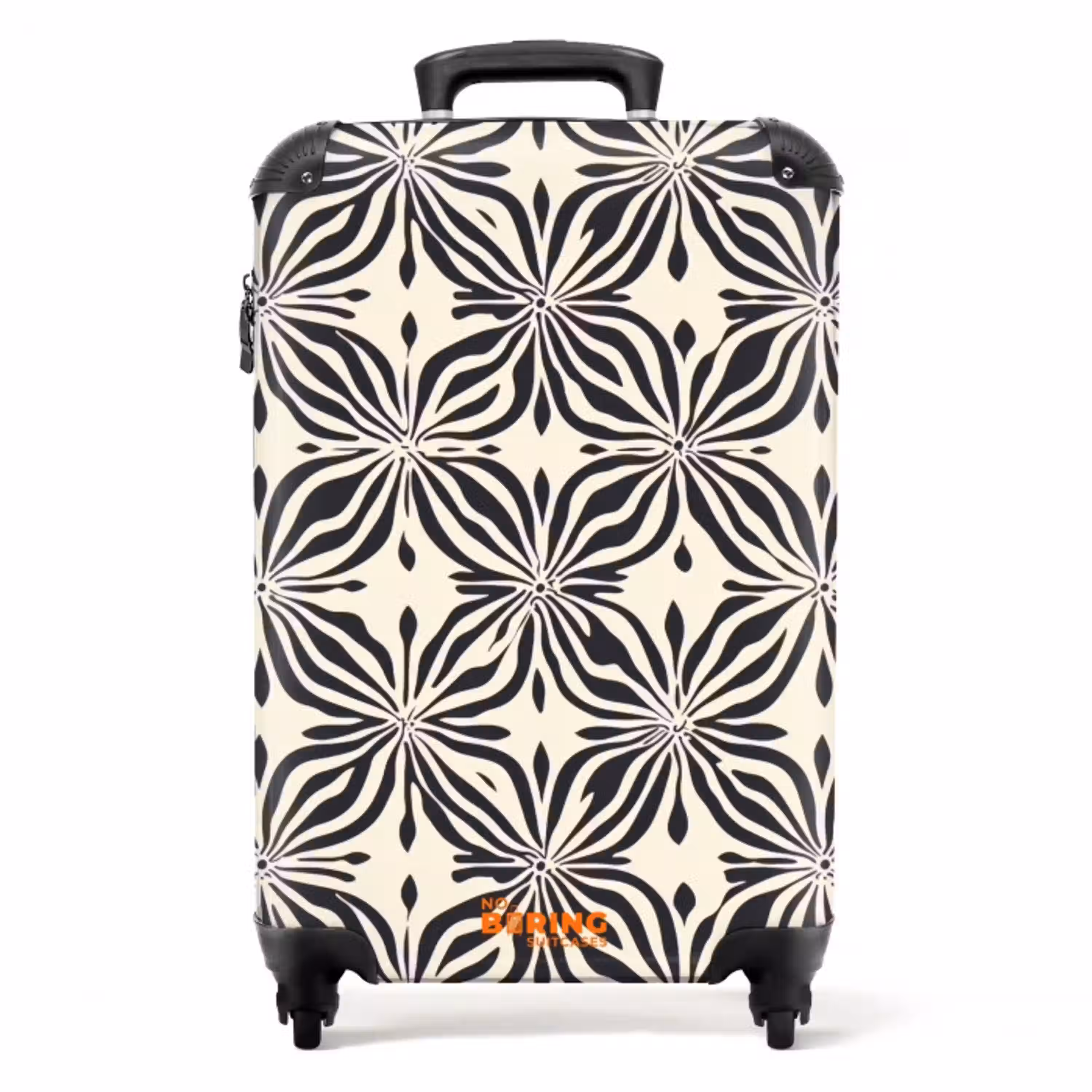 Grafisch - Patroon - Zwart NBS - Handbagage koffer - Volwassenen Unisex middel -productfoto_recht