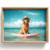 Zeewater - Hond - Golden retriever - Zonnebril Dienblad Rechthoek middel -z3d_shopping