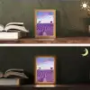 Lavendel - Natuur - Paars - Bomen - Bloemen Light Box met kabel (Tafellamp) klein -sfeer3