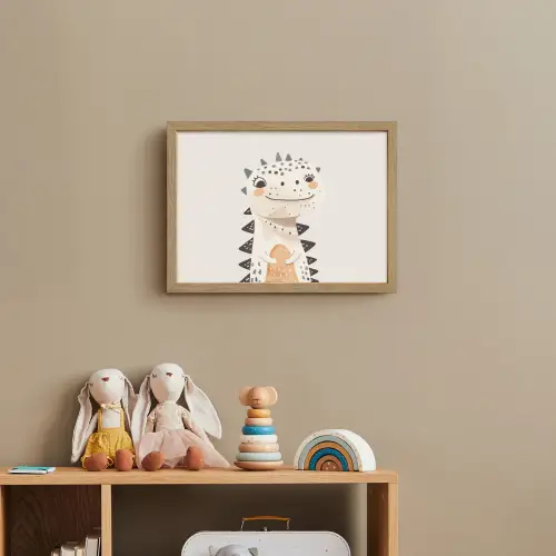 Dinosaurus - Pastel kleuren Light Box met batterij (Wandlamp kind) middel -sfeer2_kind