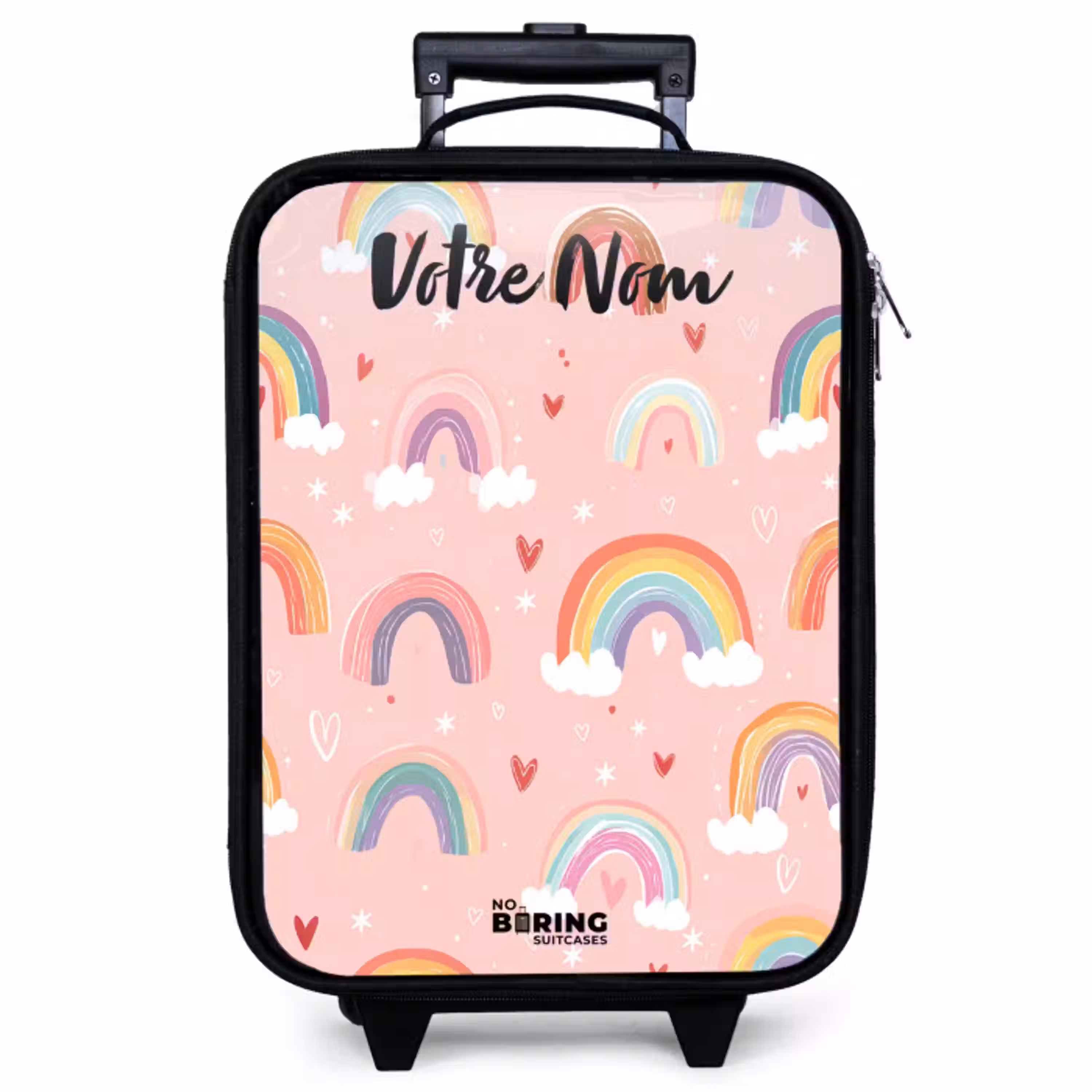 Regenboog - Patroon - Pastel Kinderkoffer - Zwart klein -zzz_website3d