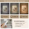 Kokosnoot - Water - Beige - Spetters Light Box met kabel (Tafellamp) klein -USP_lichtkleurNL