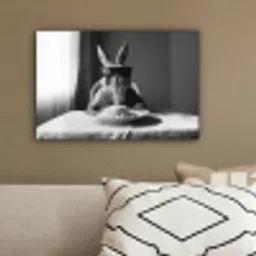 Konijn - Bunny - Zonnebril - Tafelkleed - Pasta - Schattig canvas 2cm klein -sfeer3