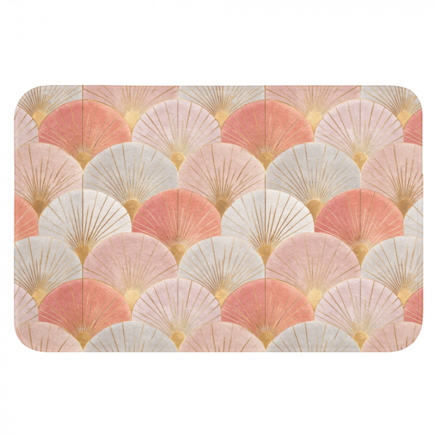 Waaiers - Goud - Roze Badmat klein 997 -3d