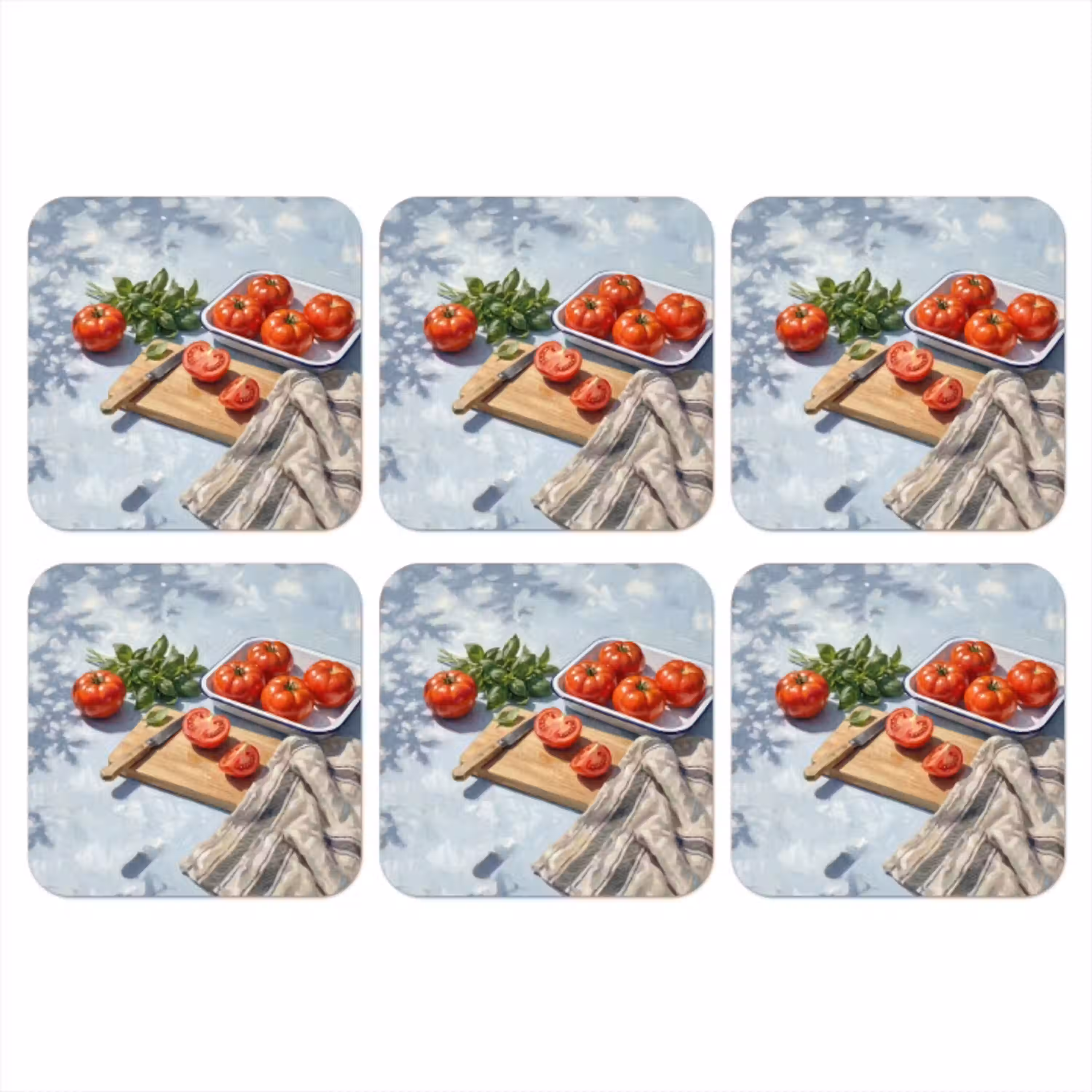 Eten - Keuken - Ingrediënten - Stillleven - Rood onderzetter kurk middel -3d