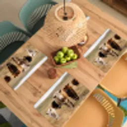 Runderen - Kudde - Landschap - Weide - Rustig Placemat vinyl groot -zzsfeer5_Kitchenyeah-website