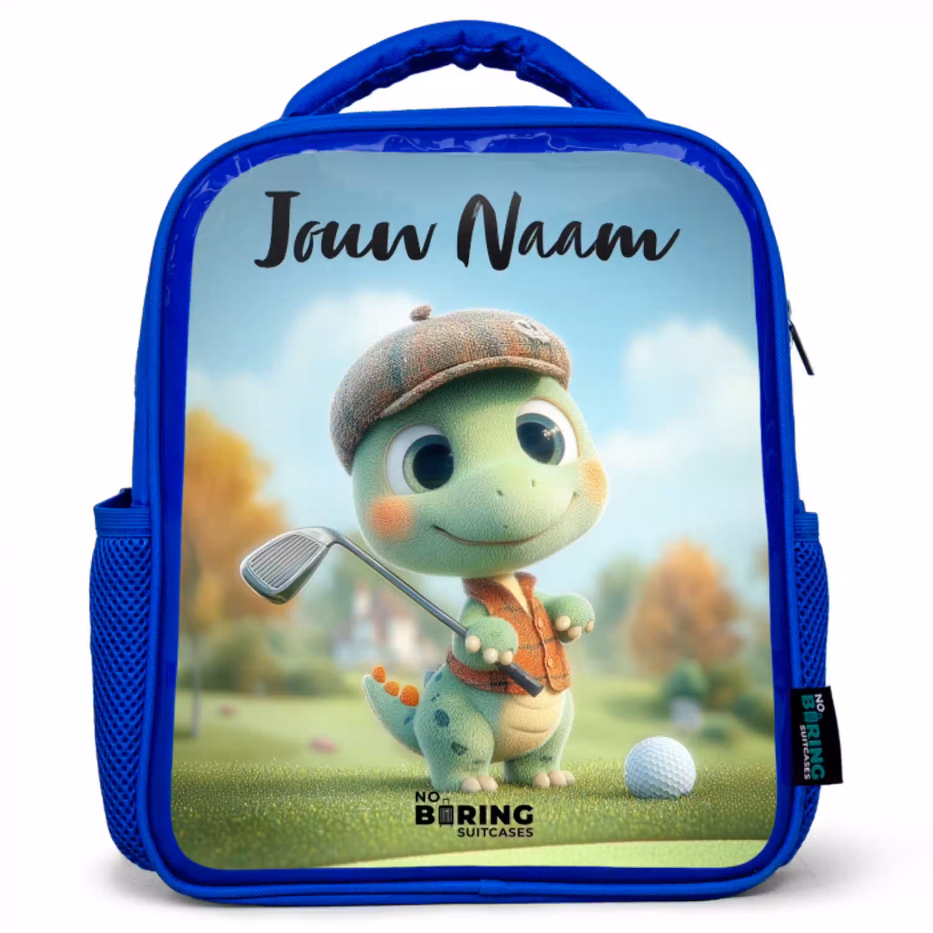 Golf - Dino - Groen Kinderrugzak - Blauw middel -3d