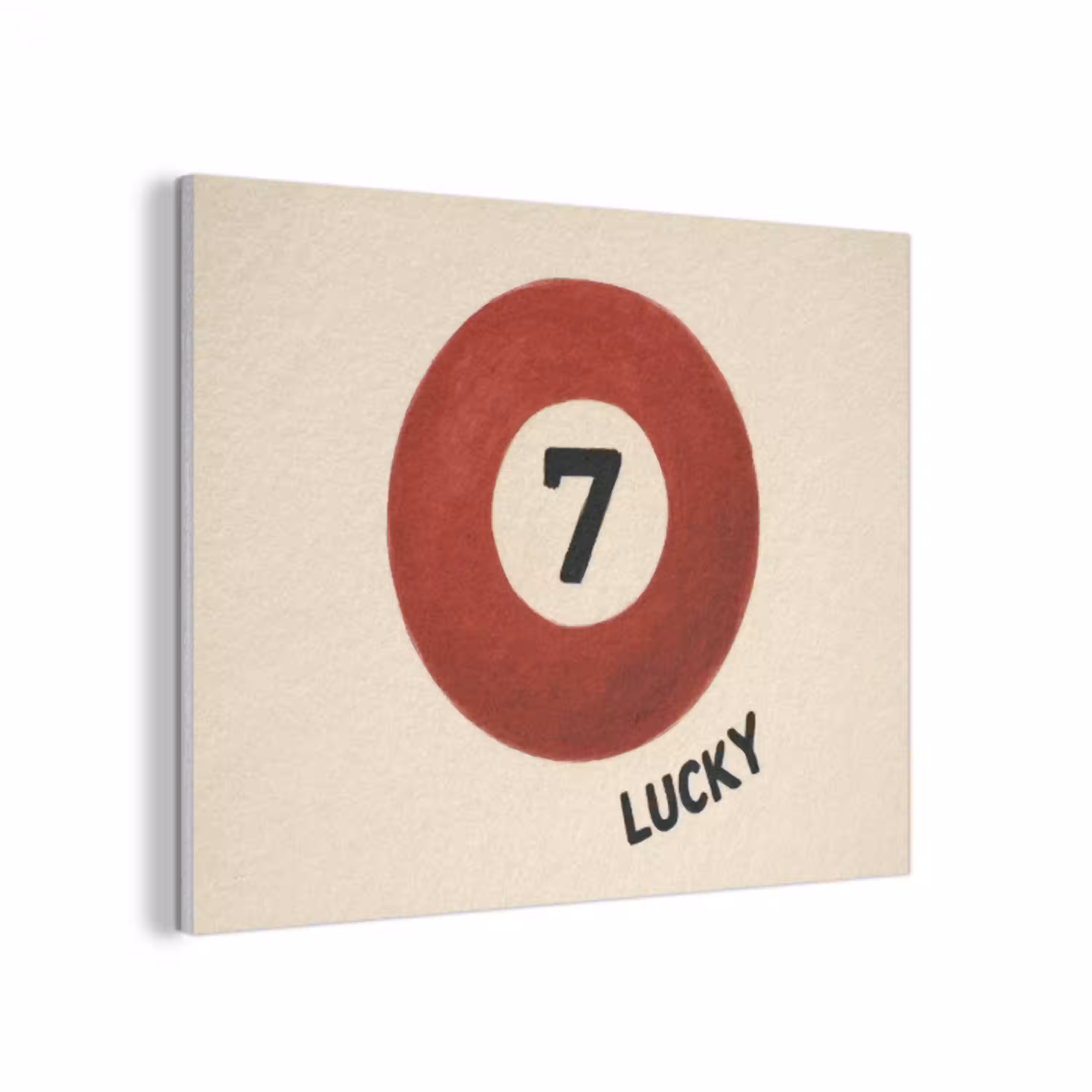 Cirkel - Zeven - Lucky - Rood PET vilt klein -3d