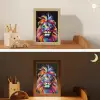 Leeuwen - Kleurrijk - Zwart - Dieren Light Box met kabel klein -sfeer3_kind