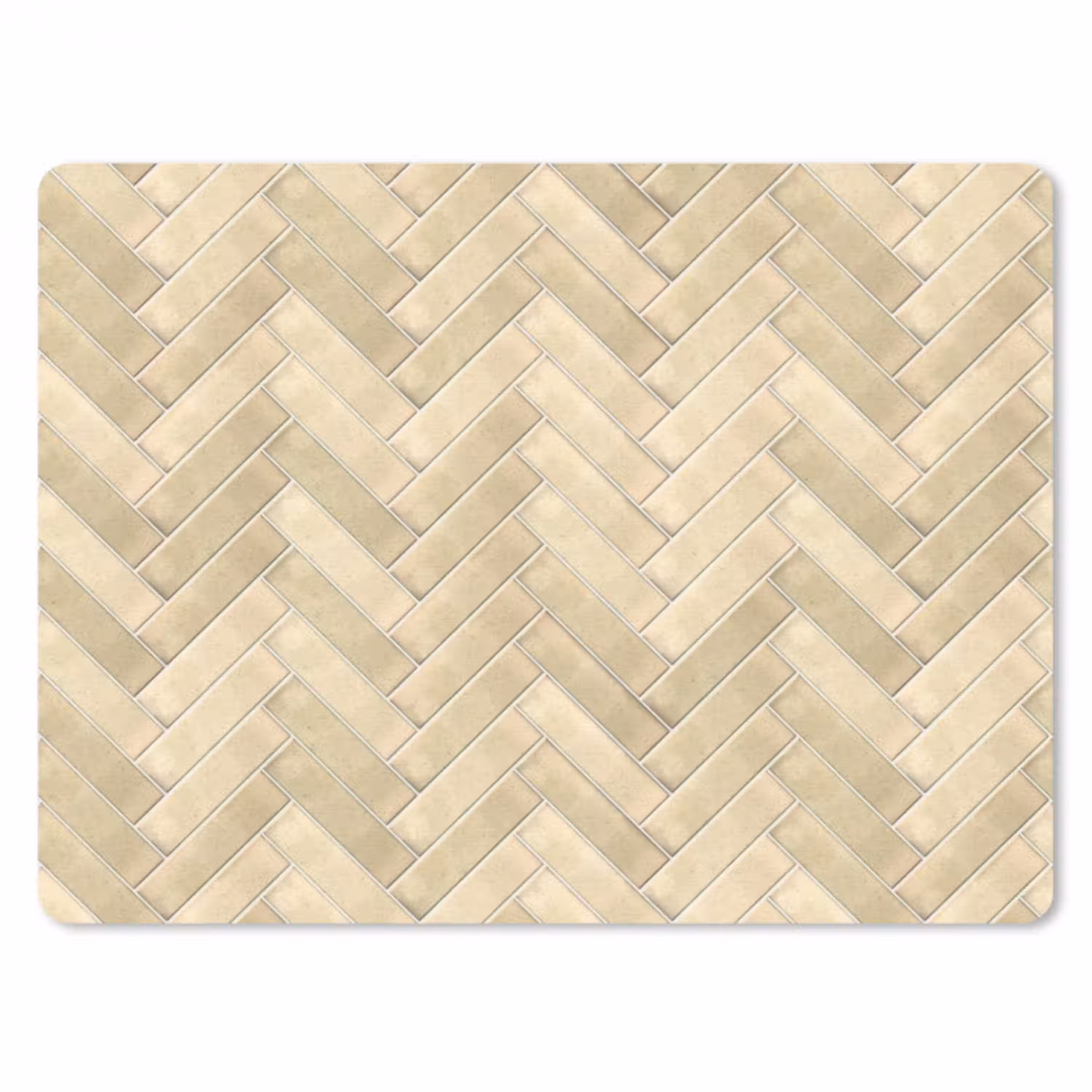 Visgraat - Tegel - Zand muismat rubber klein 262 -3d