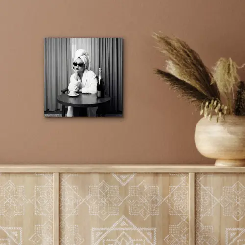 Vrouw - Bubbels - Zwart - Wit aluminium wit klein -sfeer4