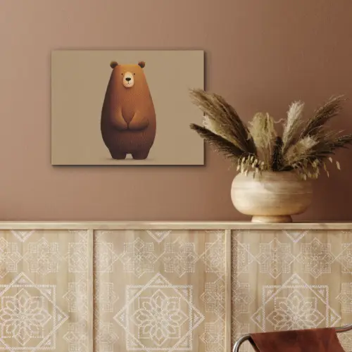 Beer - Minimalistisch - Bruin PET vilt klein -sfeer4