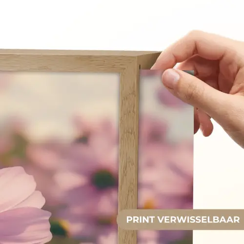 Bloemen - Paars - Wazig Light Box met batterij (Wandlamp) middel -USP_websiteprintNL