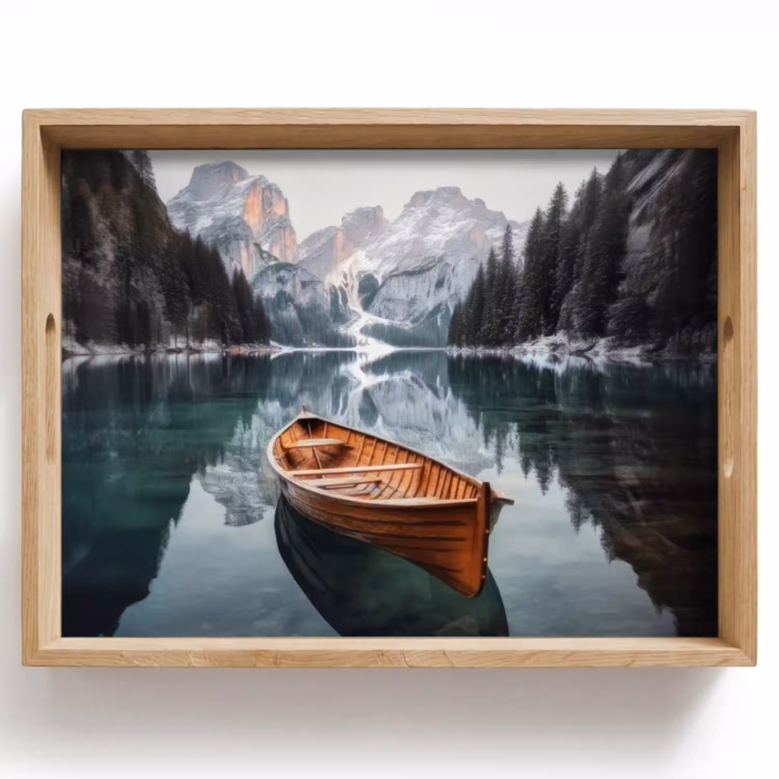 Boot - Bergen - Natuur - Water Dienblad Rechthoek middel -z3d_shopping