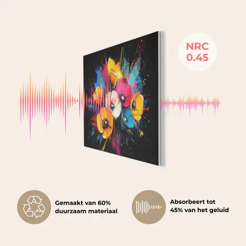 Bloemen - Kleurrijk - Graffiti - Modern - Boeket PET vilt klein -USP_NL