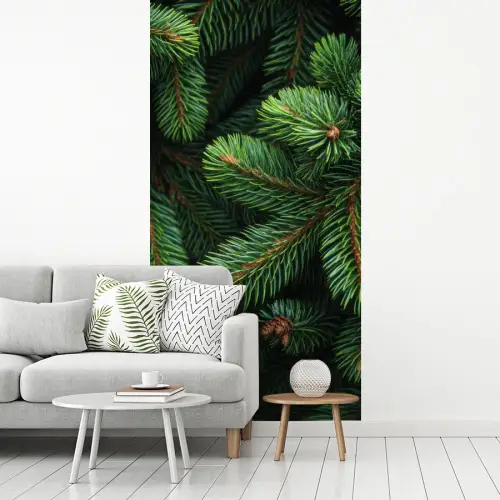 Sparrentakken - Knoppen - Naalden - Groen fotobehang vinyl groot -woonkamer