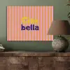 Verticaal - Strepen - Oranje - Ciao bella PET vilt klein -sfeer2