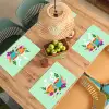 Thee - Illustratie - Kopjes - Bloemen Placemat vinyl groot -zzsfeer5_Kitchenyeah-website