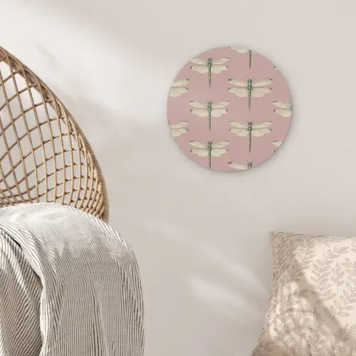 Lillibellen - Patroon - Roze Akoestische PET Vilt - Rond klein 838 -sfeer4