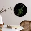 Krokodil - Groen - Tijgerachtig - Strepen Wandcirkel plexiglas klein -sfeer4