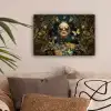 Vrouw - Bladeren - Goud - Vlinders canvas 2cm klein -sfeer1