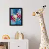 Cirkels - Goud - Abstract fotolijst zwart zonder passe partout klein -usfeer4_kinderkamer