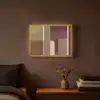 Vlakken - Abstract - Bordeaux - Lijnen Light Box met batterij (Wandlamp) middel -sfeer4