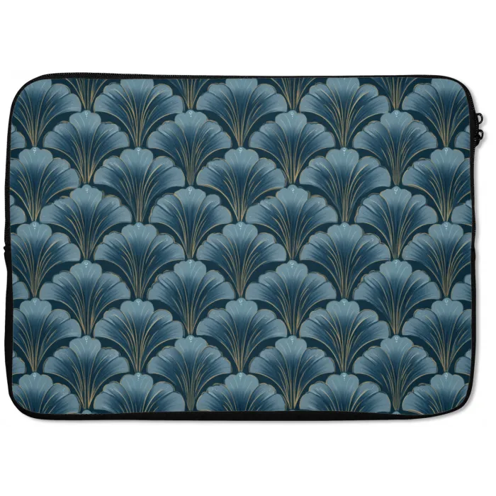 Patroon - Ginkgoblad - Blauw laptophoes neopreen klein 279 -zkaufland3dotto