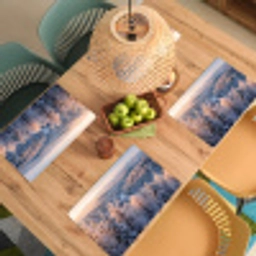 Bos - Bergen - Goud - Winter - Warm Placemat vinyl groot -zzsfeer5_Kitchenyeah-website