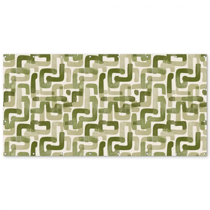Modern - Grafisch - Groen Balkonbeschermer Duitsland klein 596 -zz_3d