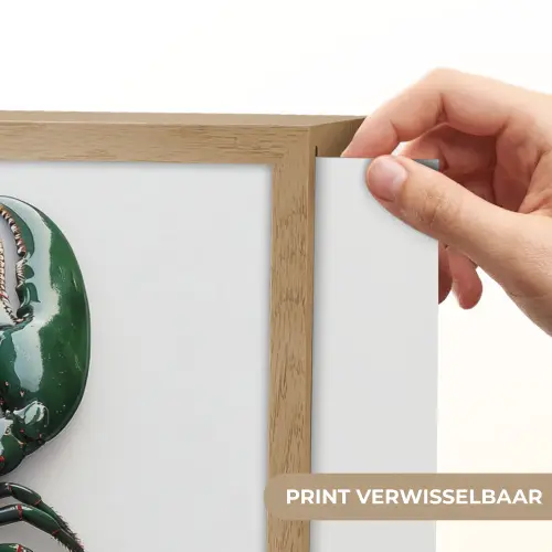 Kreeft - Glossier - Groen - Wit Light Box met batterij (Wandlamp) middel -USP_websiteprintNL