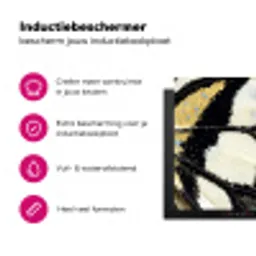 Vlinder - Vleugel - Geel Inductie beschermer vinyl 3mm klein -wsfeer2_website