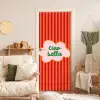 Ciao bella - Tekstwolk - Strepen - Oranje deurposter klein -sfeer2
