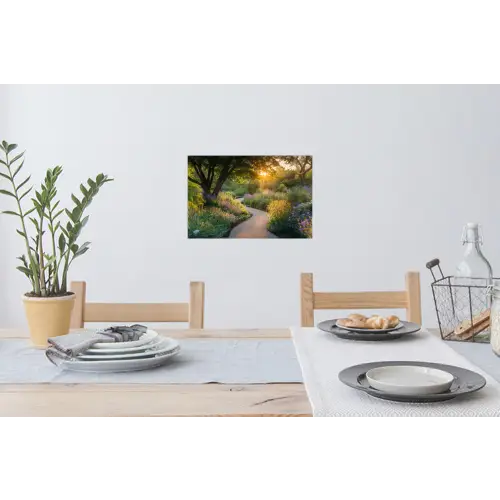 Pad - Bloemen - Park Muursticker klein -eettafel