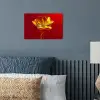 Bloem - Goud - Glazen poster papier klein -sfeer2