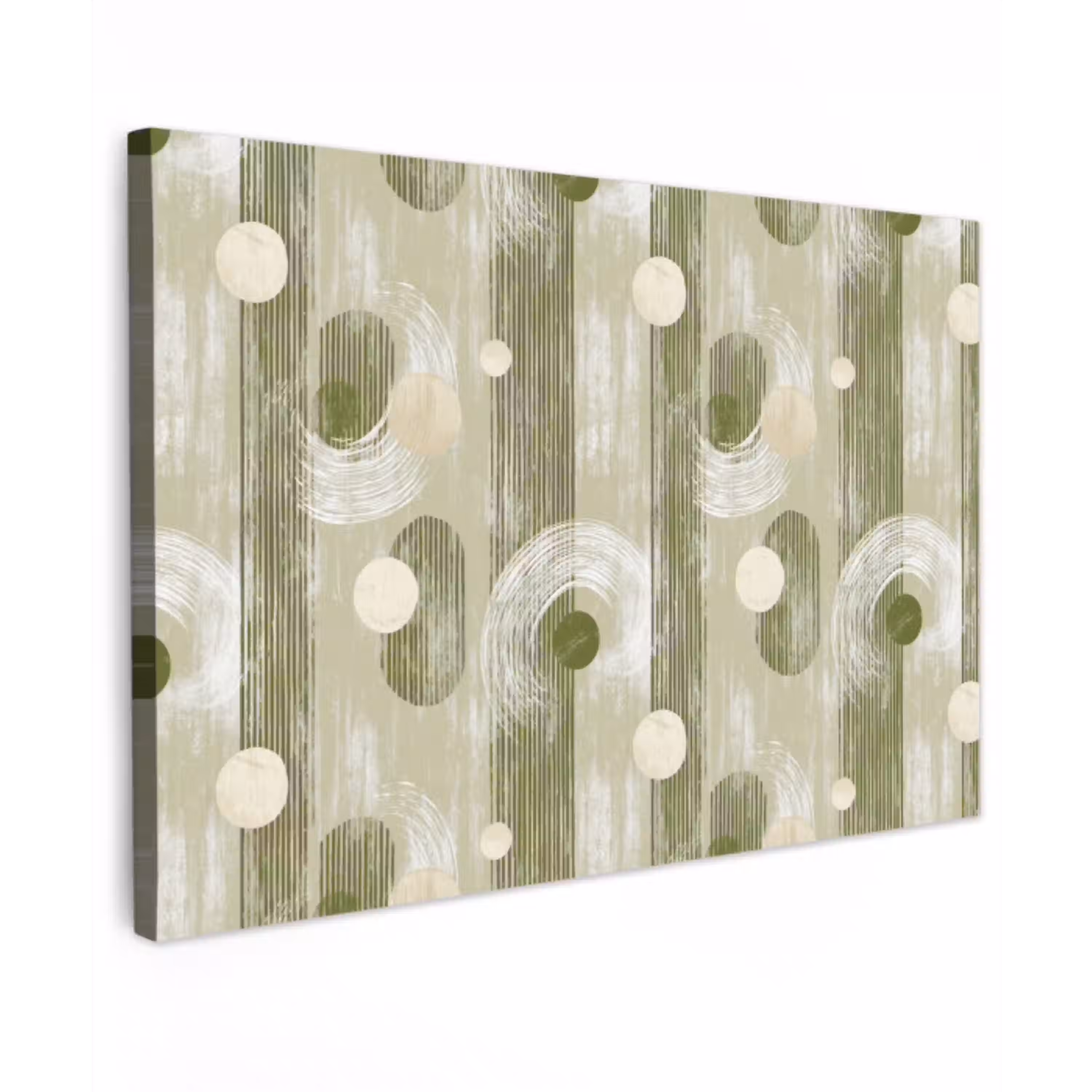 Artistiek - Modern - Groen canvas 2cm klein 34 -z3d