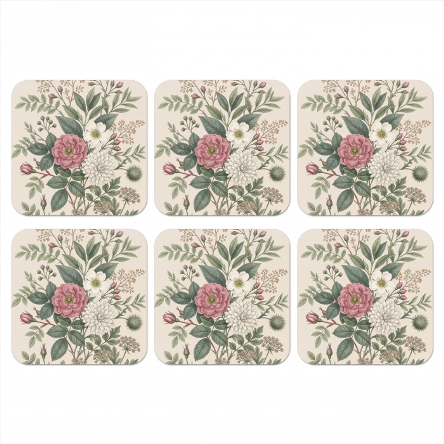 Romantisch - Design - Kleurrijk onderzetter kurk middel -3d