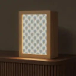 Waaier - Klassiek - Blauw Light Box met kabel (Tafellamp) klein 925 -z3d_website