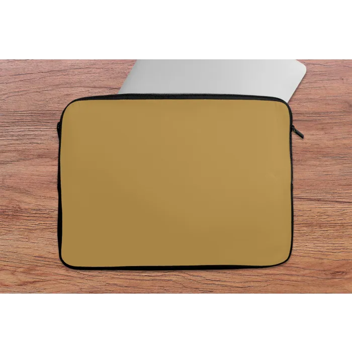 Okergeel - Kleur - Herfst - Geel - Effen - Kleuren laptophoes neopreen klein 279 -tafel