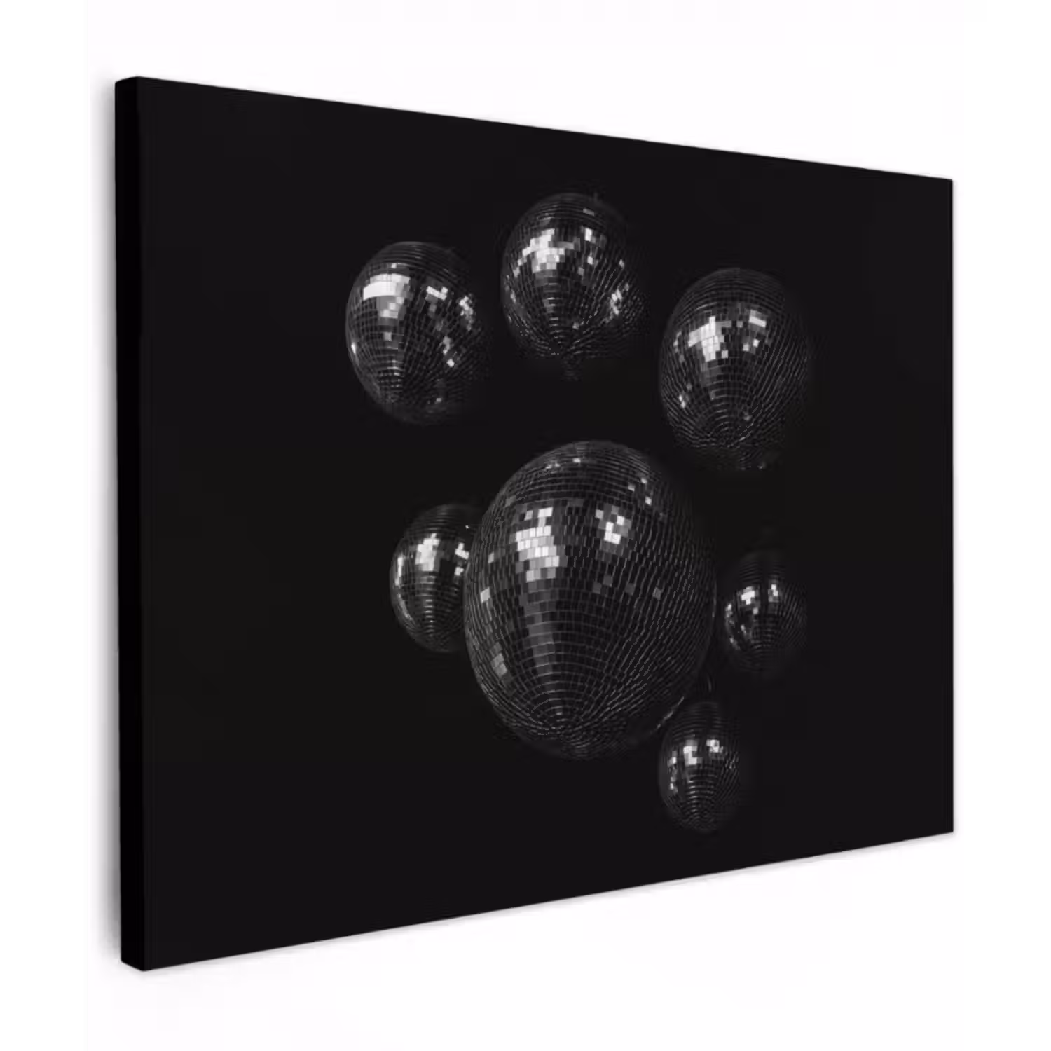 Leinwandbild - Disco-Kugeln - Minimalistisch - Schwarz