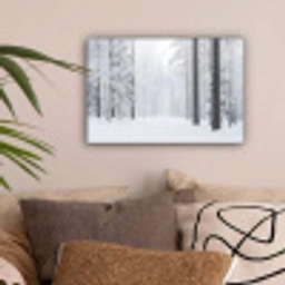 Bos - Sneeuw - Pad - Winter - Stilte canvas 2cm klein -sfeer1